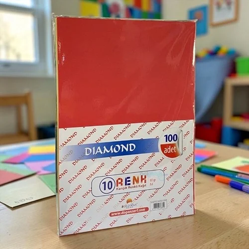 DOĞAN M-50304 RENKLİ FOTOKOPİ KAĞIDI A4 10 LU RENK KARIŞIK 100LÜK 80 GR. DIOMAND